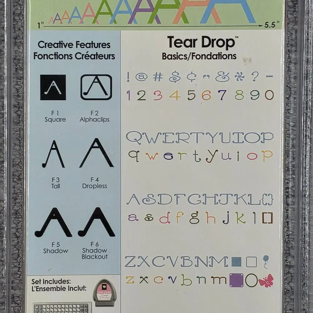 CRICUT TEAR DROP FONT CARTRIDGE – NIB – PROVO CRAFT – SCRAPBOOKING